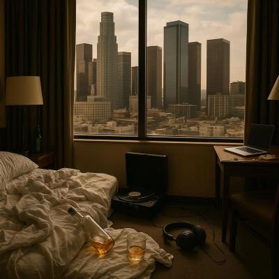 LA hotel room in the morning